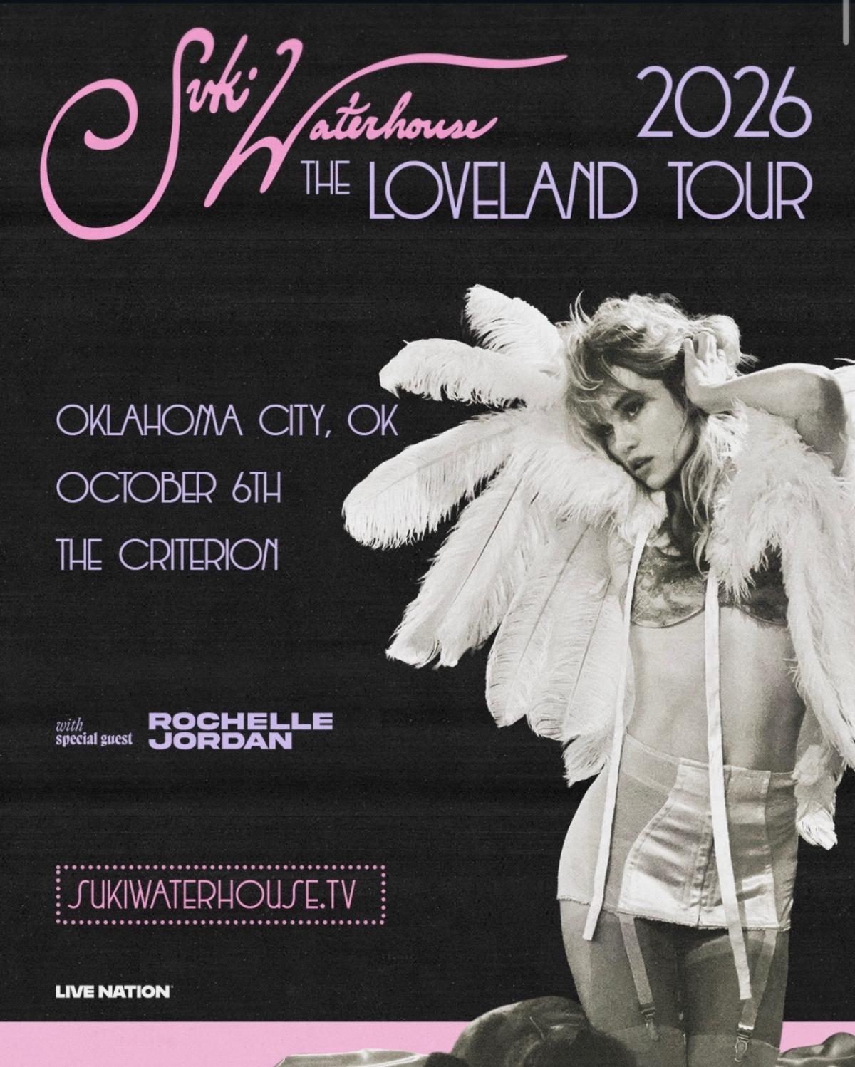 Suki Waterhouse 2026 concert poster